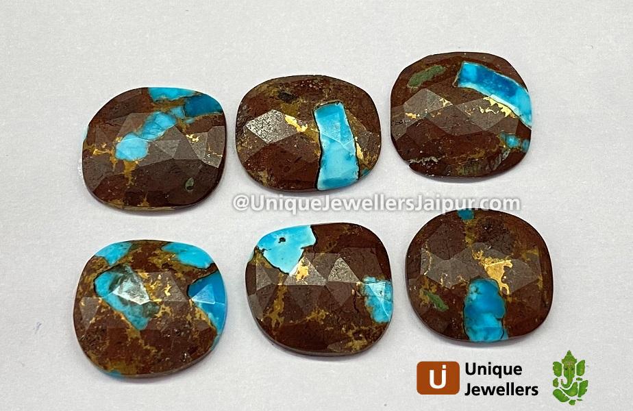 Copper Lava Mohave Turquoise Rose Cut Slices